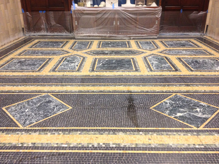 Mosaic or terrazzo floor